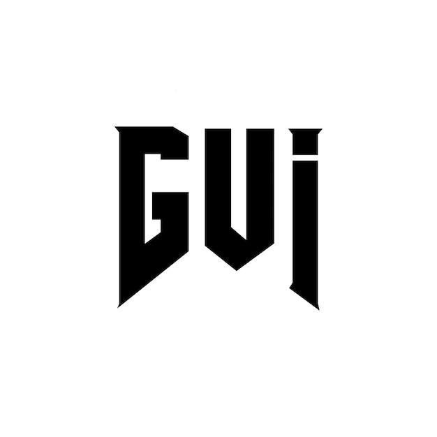 Diseño de logotipo de letra GUI para empresa de tecnología Diseño del logotipo GUI combinación de colores blanco y negro Logotipo GUI vector diseño GUI icono GUI alfabeto GUI tipografía diseño del logotipo