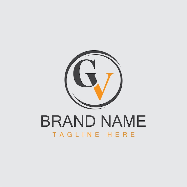 Vector diseño del logotipo de la letra gv moderna vector diseño del logotipo gv de la letra inicial vinculada