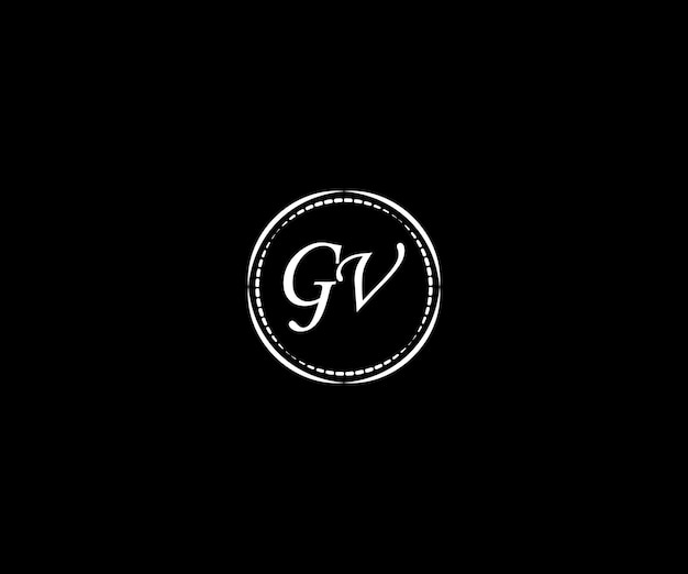 Diseño del logotipo de la letra GV