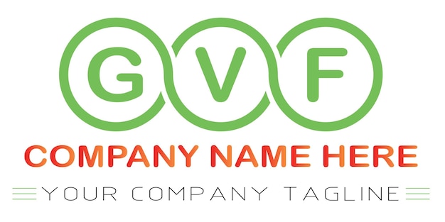 Diseño de logotipo de letra GVF