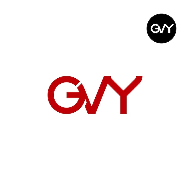 Diseño del logotipo de la letra GVY Monograma