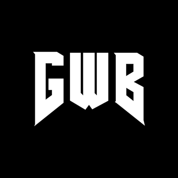 Diseño de logotipo de letra GWB para una empresa de tecnología Diseño del logotipo GWB combinación de colores blanco y negro Logotipo GWB Vector GWB Diseño del icono GWB Alfabeto GWB Tipografía diseño del logotipo