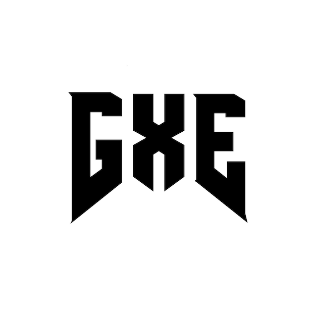 Diseño de logotipo de letra GXE para la compañía de tecnología Diseño de Logotipo GXE combinación de colores blanco y negro Logotipo G XE vector Diseño de GXE icono GXE alfabeto GXE tipografía Diseño del logotipo