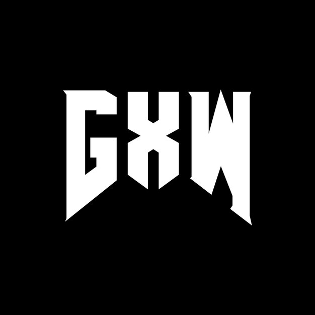 Diseño de logotipo de letra GXW para una empresa de tecnología Diseño de Logotipo GXW combinación de colores blanco y negro Logotipo G XW vector Diseño de GXW icono Icon GXW alfabeto GXW tipografía Diseño de logos
