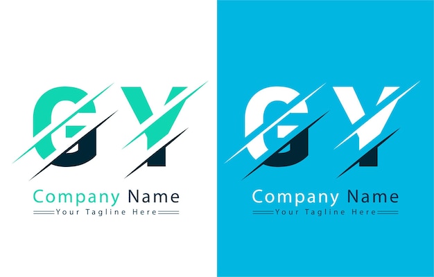 Diseño del logotipo de la letra GY Concepto Ilustración del logotipo vectorial