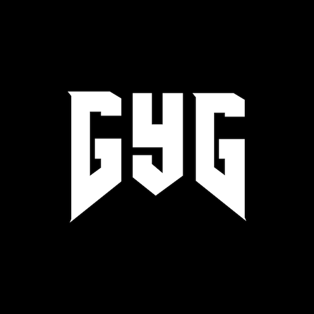 Diseño de logotipo de letra GYG para una empresa de tecnología Diseño de Logotipo GYG combinación de colores blanco y negro GYG logotipo Vector GYG diseño GYG icono GYG alfabeto GYG tipografía diseño de logotipo