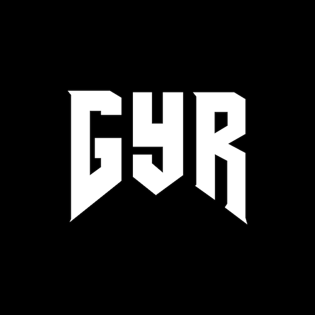 Diseño de logotipo de letra GYR para una empresa de tecnología Diseño del logotipo GYR combinación de colores blanco y negro GYR logotipo Vector GYR diseño del icono GYR alfabeto GYR tipografía diseño del logotipo