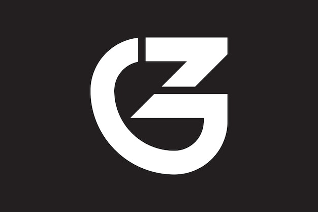 diseño del logotipo de la letra gz vectorial
