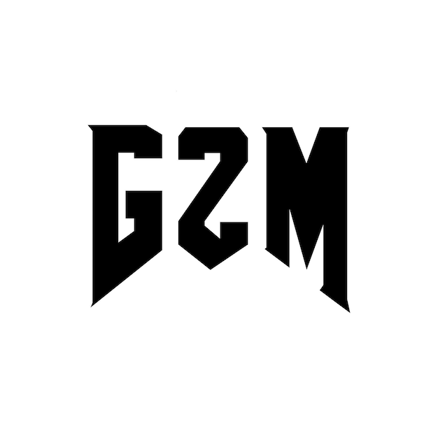 Diseño de logotipo de letra GZM para una empresa de tecnología Diseño del logotipo GZM combinación de colores blanco y negro GZM logotipo Vector GZM diseño GZM icono GZM alfabeto GZM tipografía diseño del logotipo