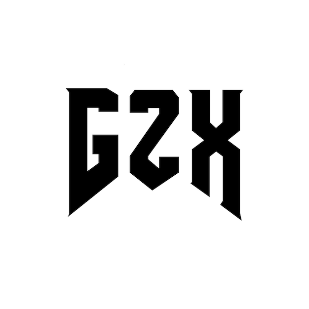 Diseño de logotipo de letra GZX para una empresa de tecnología Diseño del logotipo GZX combinación de colores blanco y negro Logotipo GZx vector GZX diseño Icono GZX alfabeto GZX tipografía diseño del logotipo