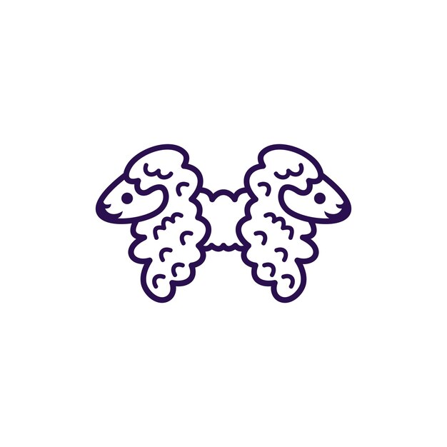 Diseño de logotipo de letra H Alpaca