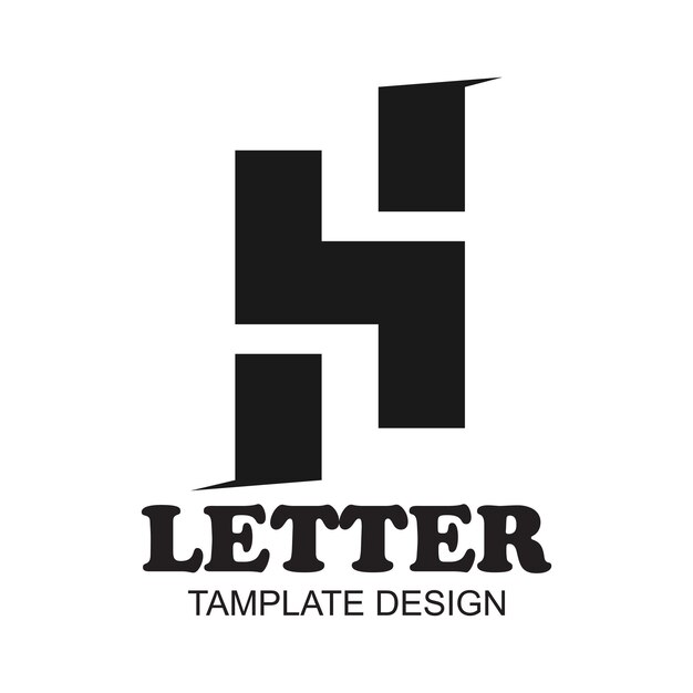 Diseño del logotipo de la letra h concepto simple Premium Vector