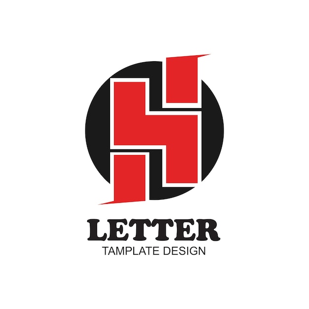 Diseño del logotipo de la letra h concepto simple Premium Vector