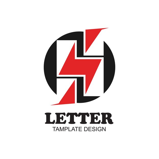 Diseño del logotipo de la letra h concepto simple Premium Vector