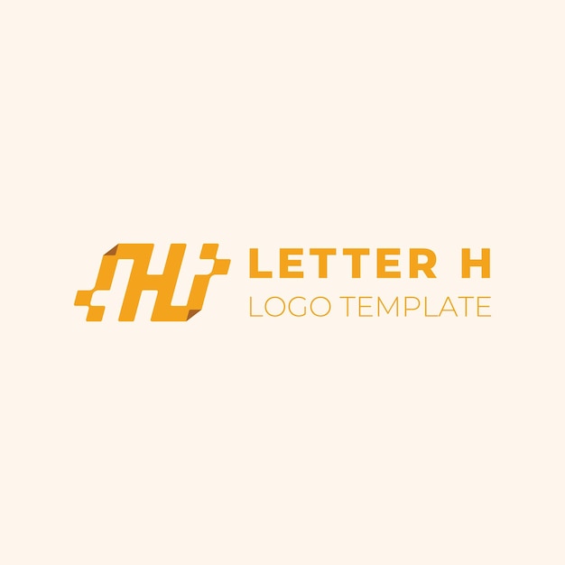 Vector diseño de logotipo de letra h digital