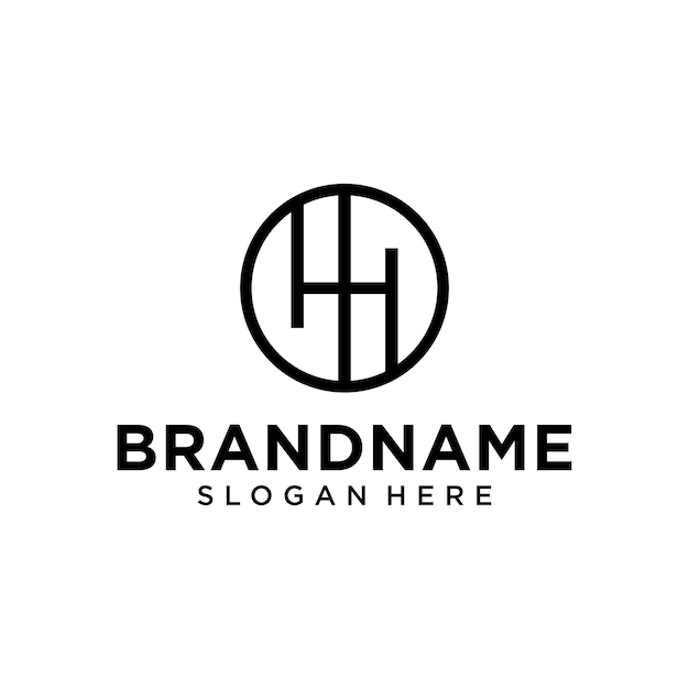 Diseño de logotipo letra h para empresa industrial.