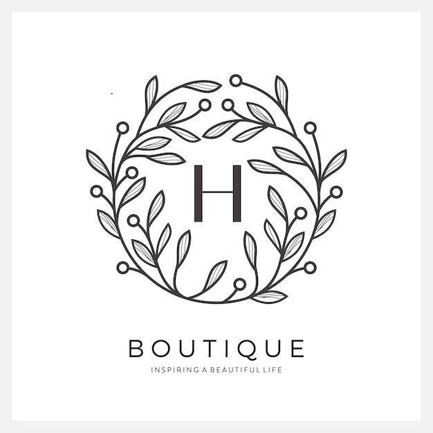 Diseño de logotipo de letra h premium para lujo, restaurante, realeza, boutique, hotel, joyería, moda