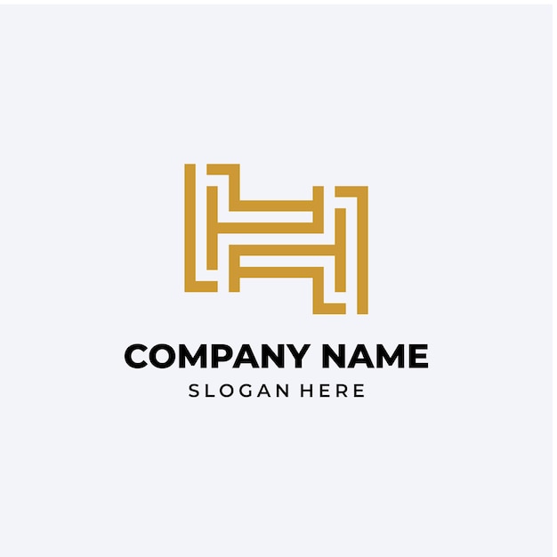 Diseño de logotipo letra h premium