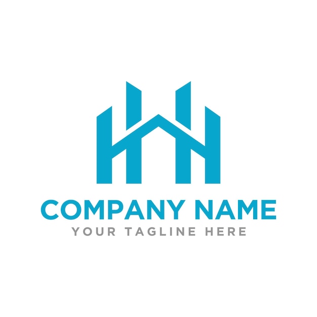 Diseño del logotipo de la letra H Real Estate