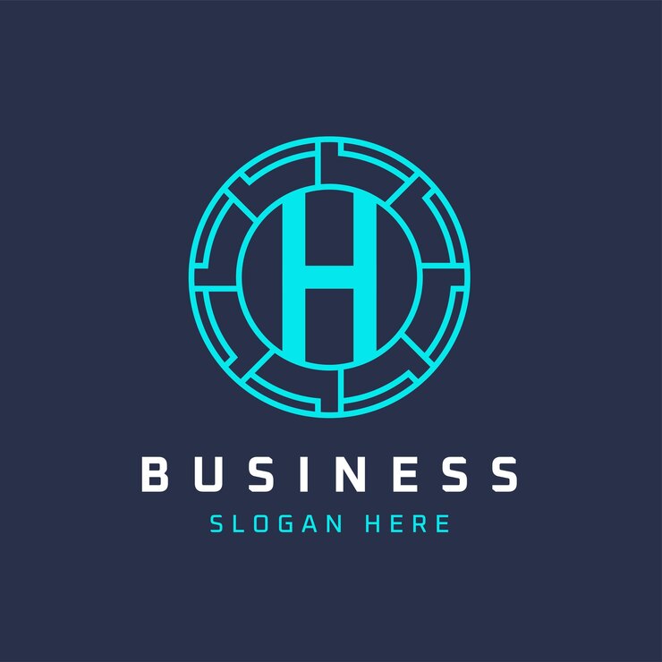 Vector diseño del logotipo de la letra h tech inicial ronda h logotipo universal icono elegante
