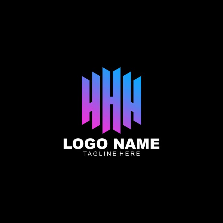 Vector diseño del logotipo de la letra h de tripel.