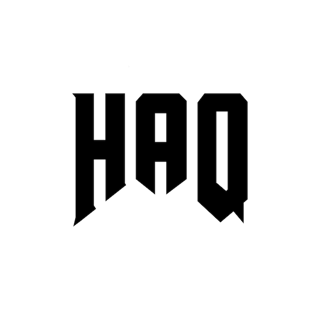 Diseño de logotipo de letra HAQ para una empresa de tecnología Diseño del logotipo HAQ combinación de colores blanco y negro Diseño del Logotipo HAQ Vector HAQ Diseño del Icono HAQ Alfabeto HAQ Tipo de diseño del logotipo