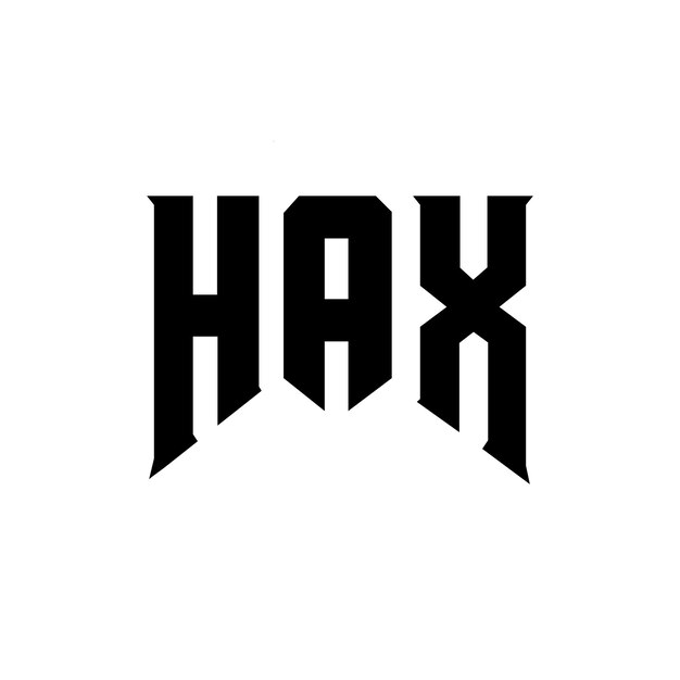 Diseño de logotipo de letra HAX para una empresa de tecnología Diseño del logotipo HAX combinación de colores blanco y negro Logotipo HAX Vector HAX Diseño del icono HAX Alfabeto HAX Tipografía diseño del logotipo