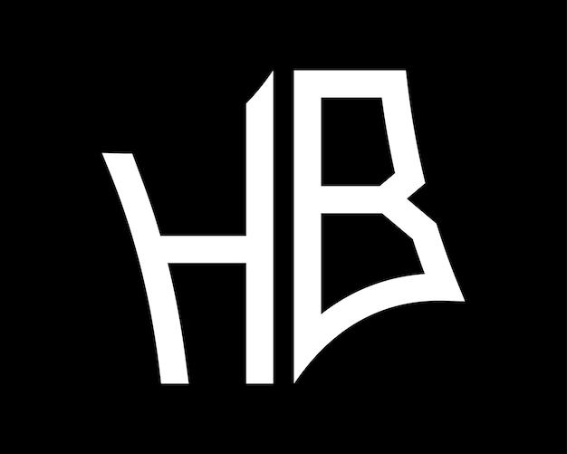 Diseño del logotipo de la letra HB arte vectorial