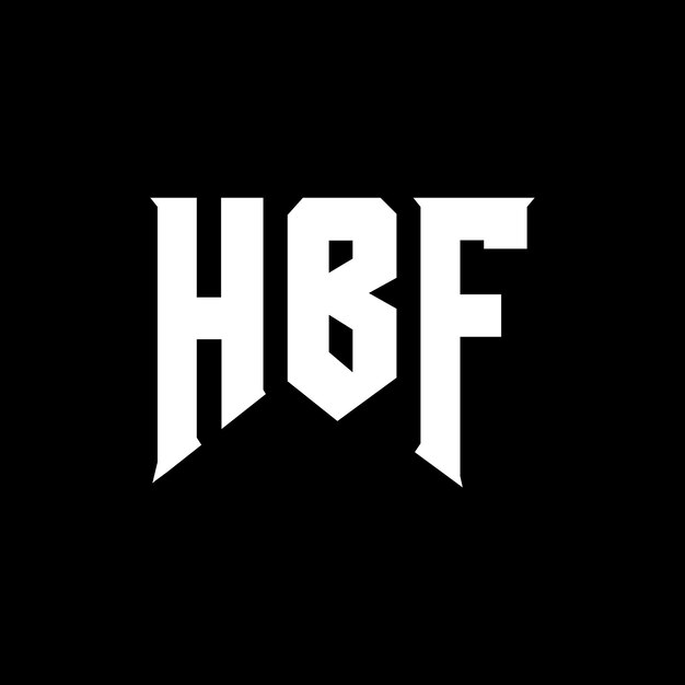 Diseño de logotipo de letra HBF para una empresa de tecnología Diseño del logotipo HBF combinación de colores blanco y negro Logo HBF Vector HBF Diseño del icono HBF Alfabeto HBF Tipo de logotipo Diseño
