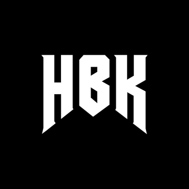 Diseño de logotipo de letra HBK para una empresa de tecnología Diseño de Logotipo HBK combinación de colores blanco y negro Logotipo H B K vector Diseño H B K icono Alfabeto H B K tipografía Diseño del logotipo
