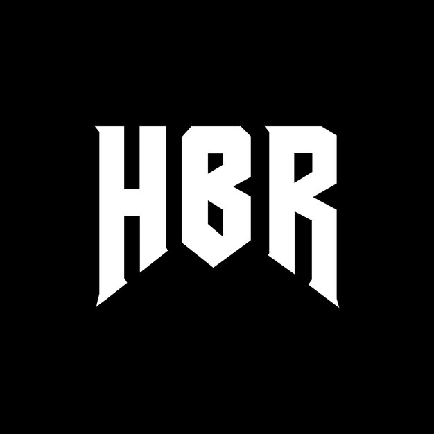 Diseño de logotipo de letra HBR para una empresa de tecnología Diseño de logótipo HBR combinación de colores blanco y negro Diseño del logotipo HBR Vector HBR Diseño del icono HBR Alfabeto HBR Tipografía Diseño del logótipo