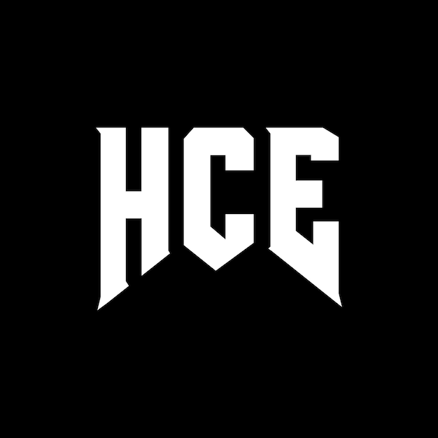 Diseño de logotipo de letra HCE para una empresa de tecnología Diseño del logotipo HCE combinación de colores blanco y negro Logotipo HCE Vector Diseño HCE Icono HCE Alfabeto HCE Tipografía Logotipo Diseño