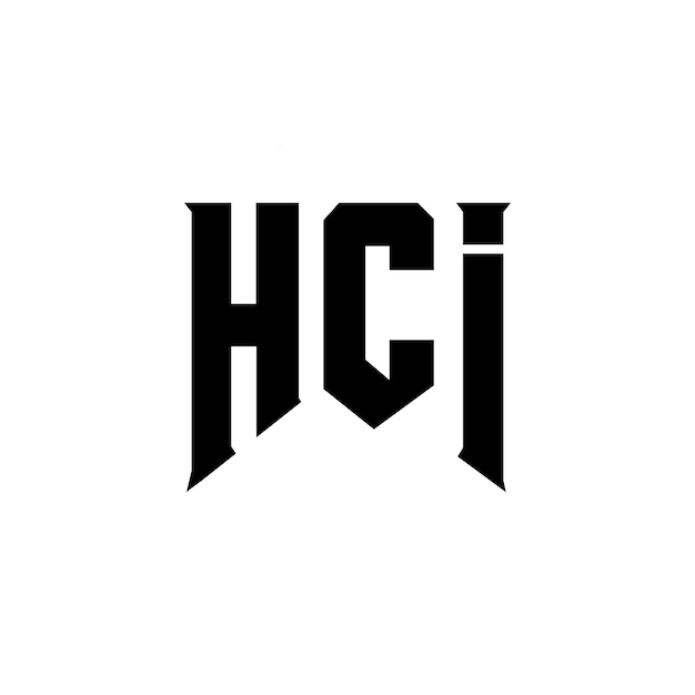 Diseño de logotipo de letra HCI para una empresa de tecnología Diseño del logotipo HCI combinación de colores blanco y negro Diseño del Logotipo HCI Vector Diseño del Icono HCI Alfabeto HCI Tipo de diseño del Logotipo