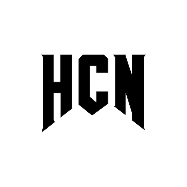 Diseño de logotipo de letra HCN para una empresa de tecnología Diseño del logotipo HCN combinación de colores blanco y negro Logotipo HCN vector diseño HCN icono HCN alfabeto HCN tipografía diseño del logotipo