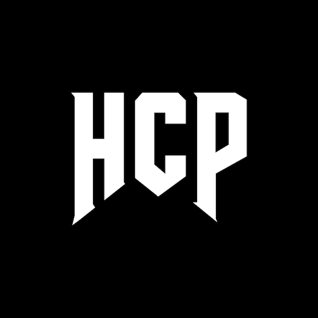 Diseño de logotipo de letra de HCP para una empresa de tecnología Diseño del logotipo de HCP combinación de colores blanco y negro Diseño vectorial de HCP Diseño del icono de HCP Alfabeto de HCP Tipo de logotipo Diseño de HCP