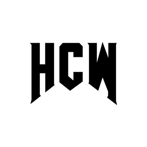 Diseño de logotipo de letra HCW para una empresa de tecnología Diseño del logotipo HCW combinación de colores blanco y negro Logotipo HCW vector diseño HCW icono alfabeto HCW tipografía diseño del logotipo