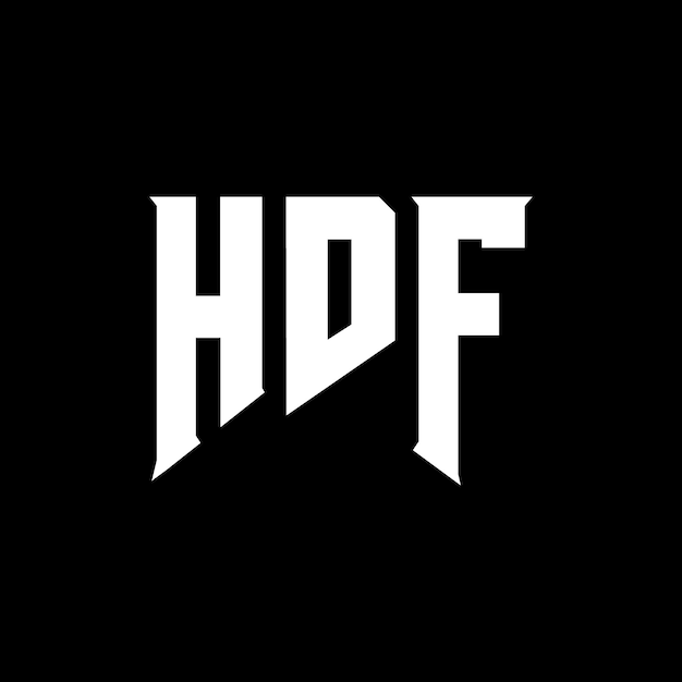 Diseño de logotipo de letra HDF para una empresa de tecnología Diseño de Logotipo HDF combinación de colores blanco y negro Diseño de diseño de logotipo HDF Vector HDF Diseño de icono HDF Alfabeto HDF Tipografía