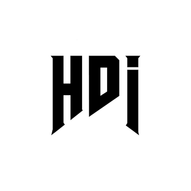 Diseño de logotipo de letra HDI para una empresa de tecnología Diseño de Logotipo HDI combinación de colores blanco y negro Diseño de diseño de logotipo HDI Vector Diseño de icono HDI Alfabeto HDI Diseño del logotipo de tipografía HDI