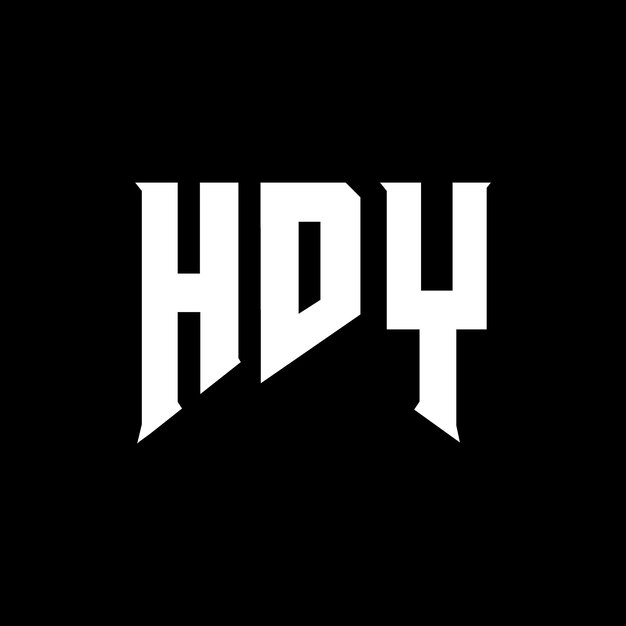 Diseño de logotipo de letra HDY para una empresa de tecnología Diseño de Logotipo HDY combinación de colores blanco y negro Diseño de diseño de logotipo HDY Vector HDY Diseño de icono HDY Alfabeto HDY Tipografía