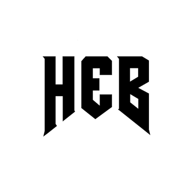 Diseño de logotipo de letra HEB para una empresa de tecnología Diseño del logotipo HEB combinación de colores blanco y negro Logotipo HEB Vector Diseño HEB Icon HEB Alfabeto HEB Tipografía Diseño del Logotipo
