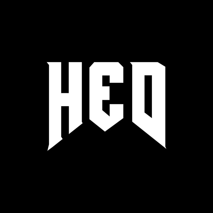 Vector diseño de logotipo de letra hed para una empresa de tecnología diseño del logotipo hed combinación de colores blanco y negro logotipo hed vector diseño hed icono hed alfabeto hed tipografía diseño del logotipo