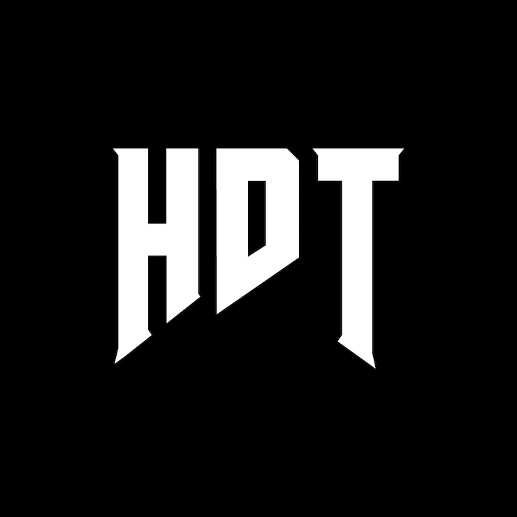 Vector diseño de logotipo de letra het para una empresa de tecnología diseño del logotipo het combinación de colores blanco y negro logotipo het vector diseño het icono het alfabeto het tipo de diseño del logotipo