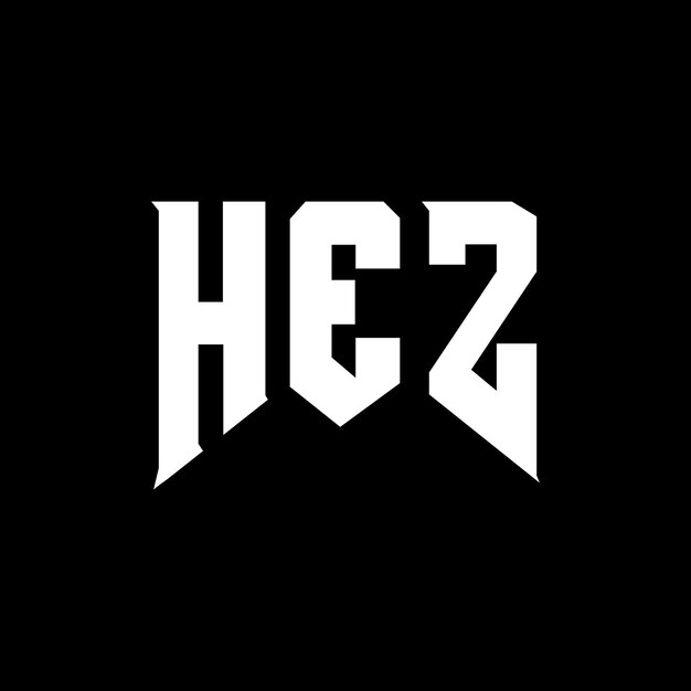 Diseño de logotipo de letra HEZ para una empresa de tecnología Diseño del logotipo HEZ combinación de colores blanco y negro Diseño del Logotipo HEZ Vector Diseño del Icono HEZ Alfabeto HEZ Tipo de diseño del logotipo