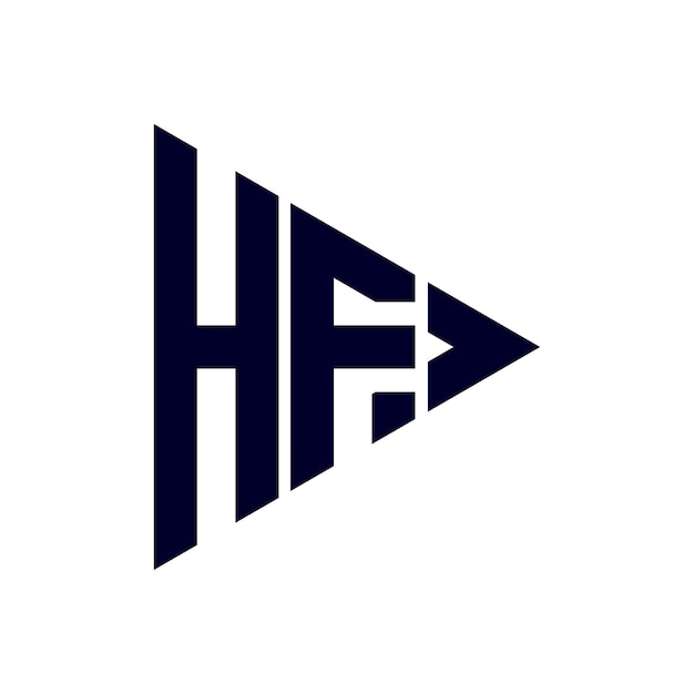 Diseño del logotipo de la letra hf