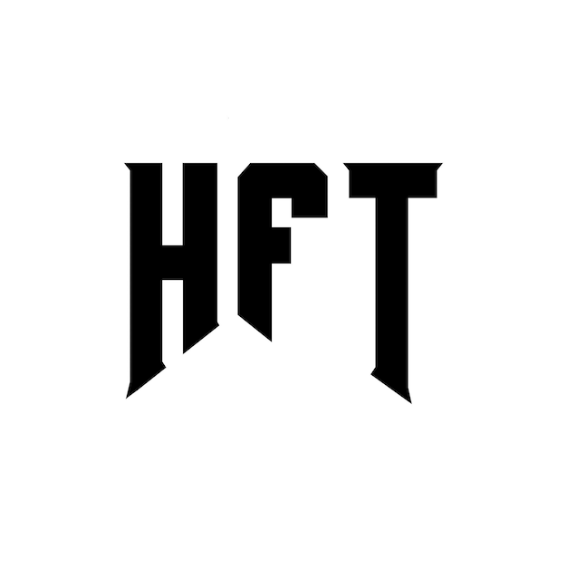 Diseño de logotipo de letra HFT para una empresa de tecnología Diseño del logotipo HFT combinación de colores blanco y negro Logotipo HFT Vector Diseño HFT Icono HFT Alfabeto HFT Tipo de diseño de logotipo