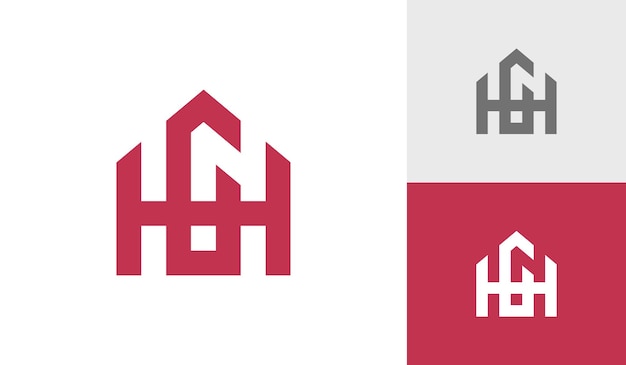 Diseño del logotipo de la letra HG de la casa.