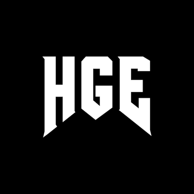 Diseño de logotipo de letra HGE para una empresa de tecnología Diseño de diseño de logotipo HGE combinación de colores blanco y negro Diseño vectorial de HGE Diseño de icono HGE Alfabeto HGE
