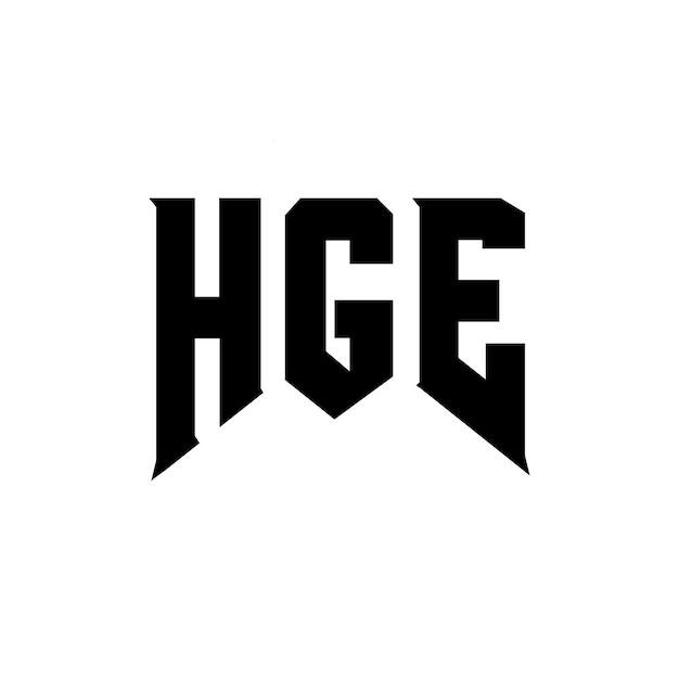 Diseño de logotipo de letra HGE para una empresa de tecnología Diseño de diseño de logotipo HGE combinación de colores blanco y negro Diseño vectorial de HGE Diseño de icono HGE Alfabeto HGE