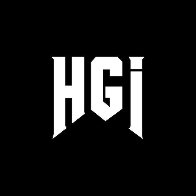 Diseño de logotipo de letra HGI para una empresa de tecnología Diseño del logotipo HGI combinación de colores blanco y negro Logotipo HGI vector diseño HGI icono HGI alfabeto HGI tipografía diseño del logotipo
