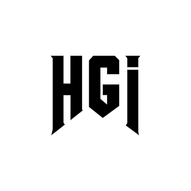 Diseño de logotipo de letra HGI para una empresa de tecnología Diseño del logotipo HGI combinación de colores blanco y negro Logotipo HGI vector diseño HGI icono HGI alfabeto HGI tipografía diseño del logotipo